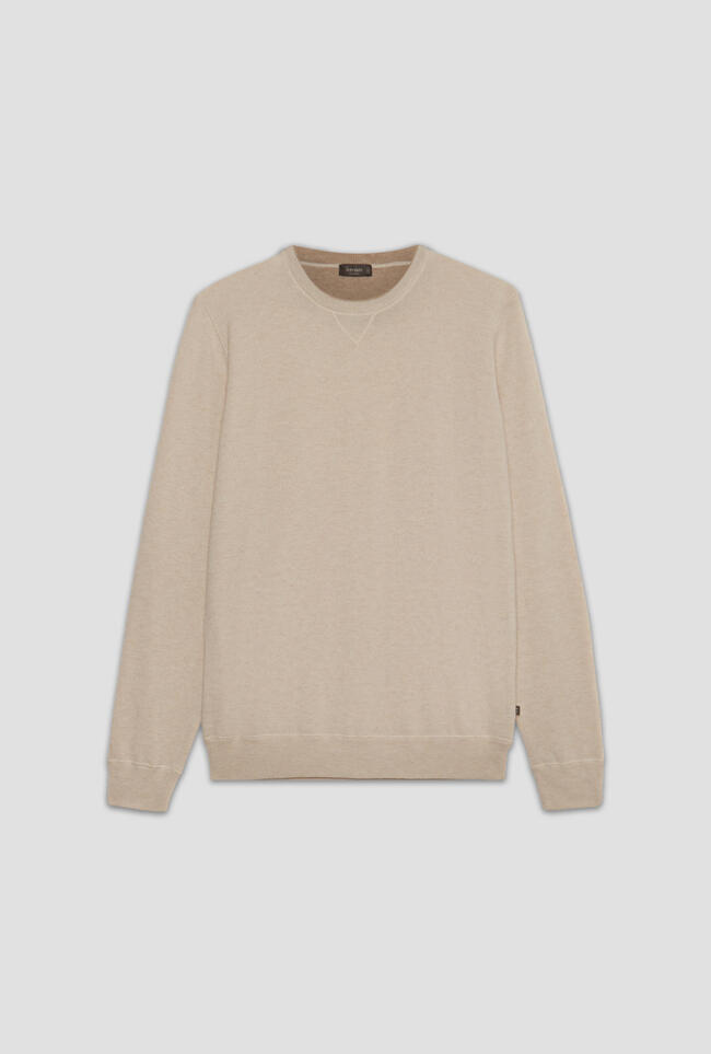 Felpa in maglia girocollo in lana cardata ESSENTIAL - Ferrante | img vers.1300x/